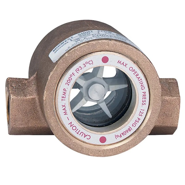 Sight Flow Indicator, Model 300Mp Sfi Bronze 1 Npt
